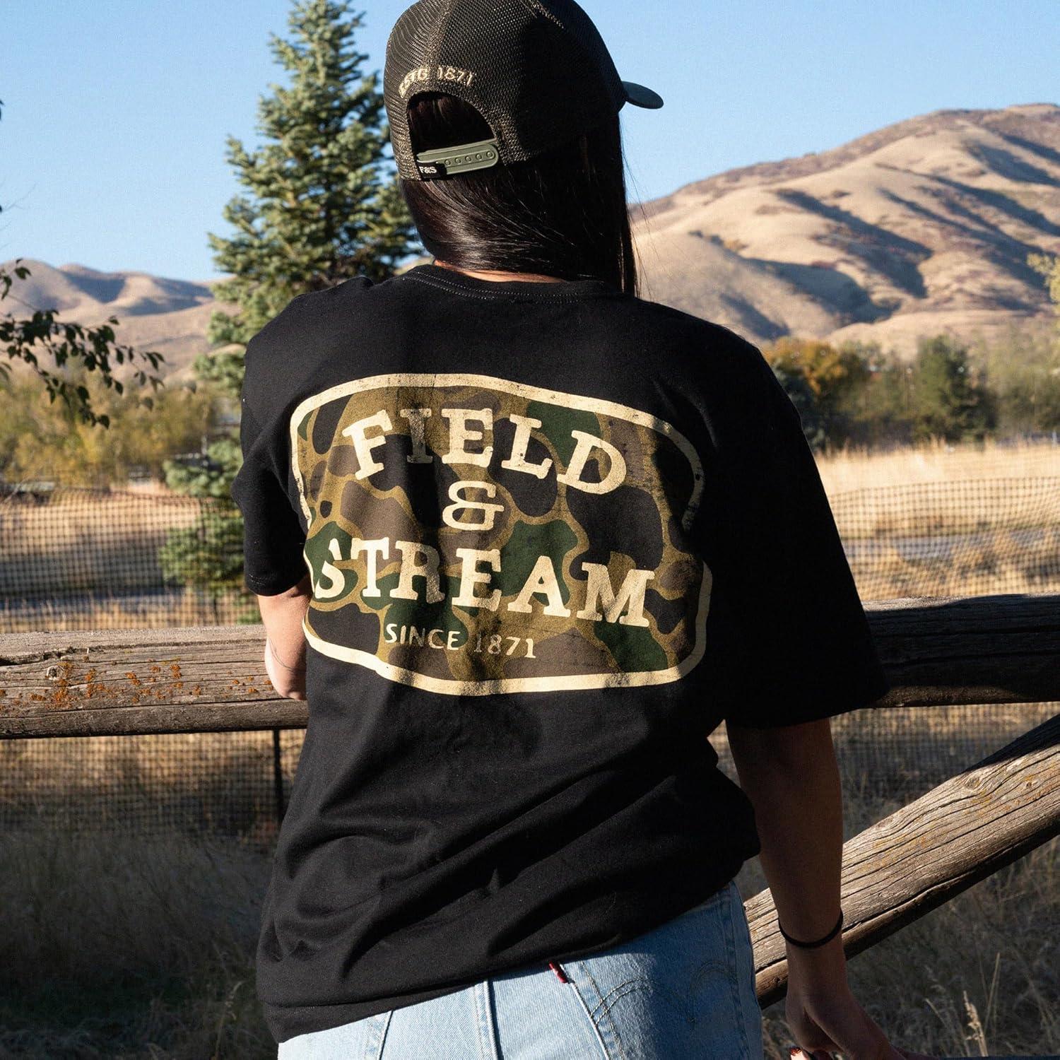 imageField ampamp Stream Camo Badge Tee Shirt BlackBlack