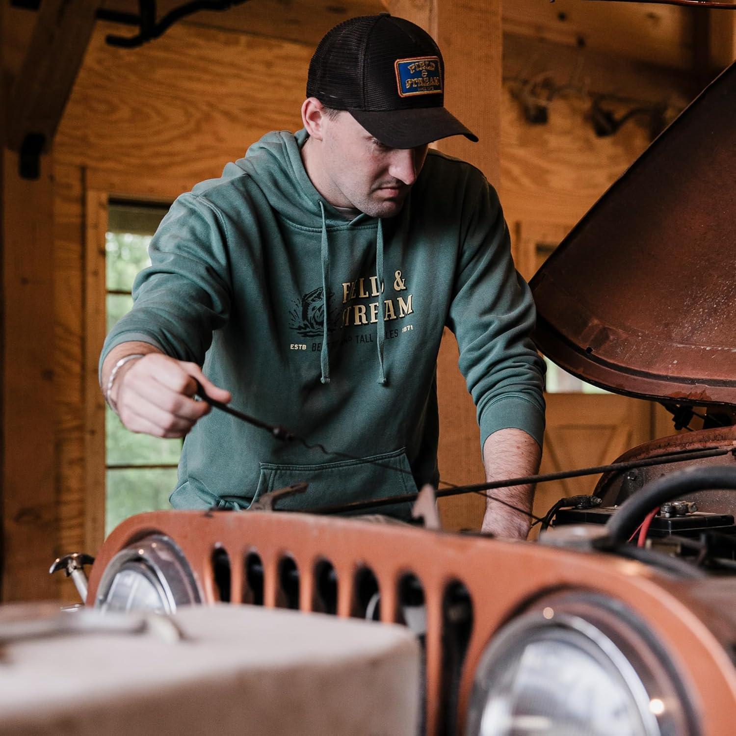 imageField ampamp Stream Fleece Graphic HoodieTall TalesGreen