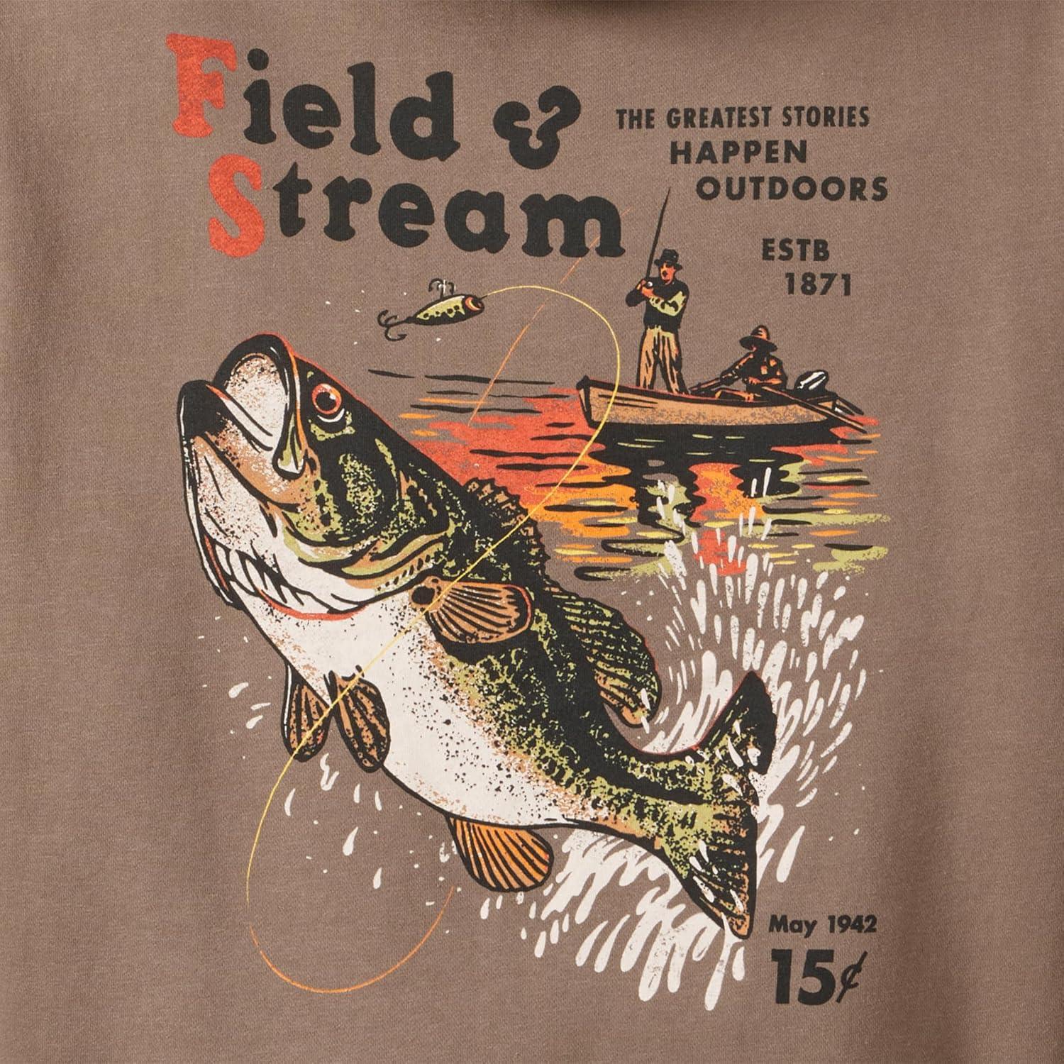 imageField ampamp Stream Fleece Graphic HoodieThrowing the HookBrown
