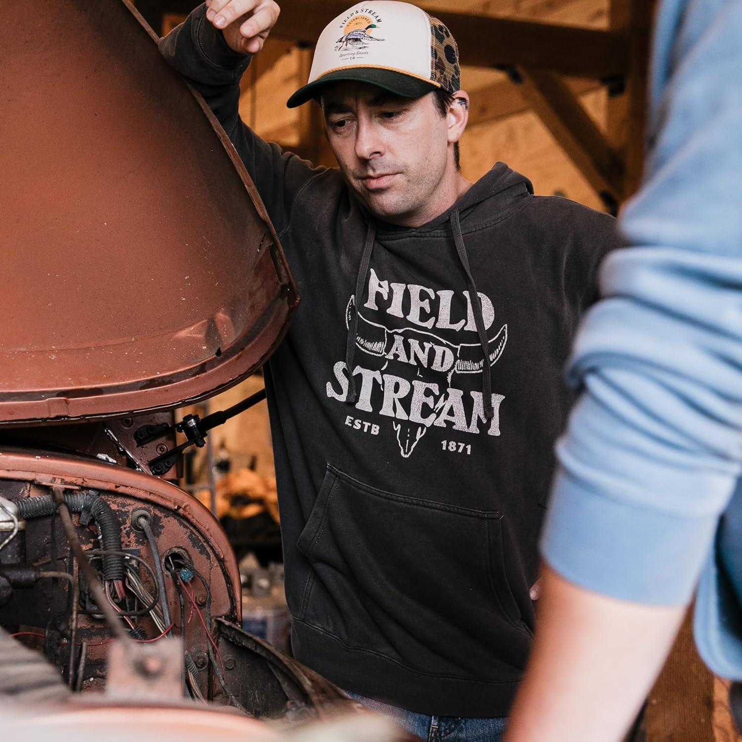 imageField ampamp Stream Fleece Graphic HoodieVintage BisonGrey