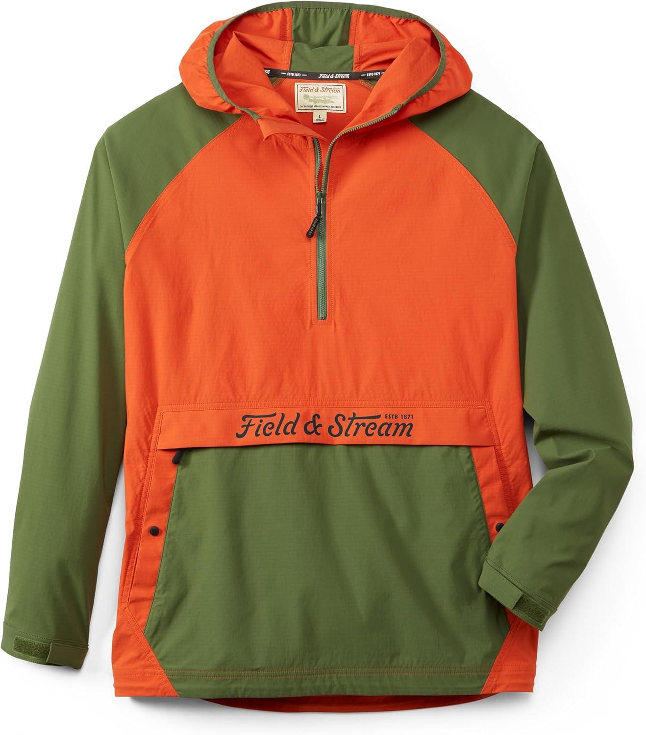 imageField ampamp Stream Mens Cloud Cover Nylon Anorak JacketOrangeDark Olive