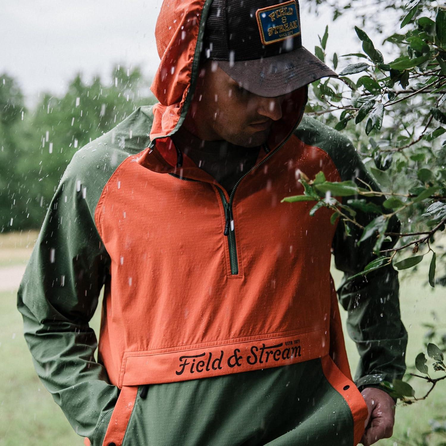 imageField ampamp Stream Mens Cloud Cover Nylon Anorak JacketOrangeDark Olive