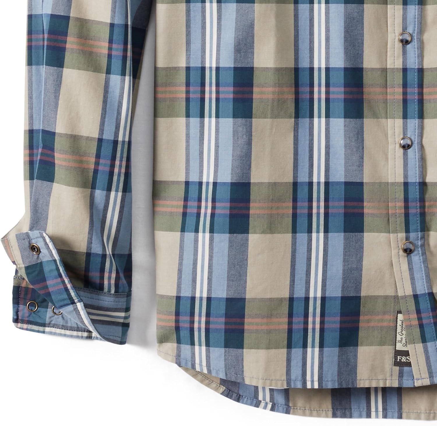imageField ampamp Stream Mens Covey Back Long Sleeve Casual ShirtSeaside Plaid