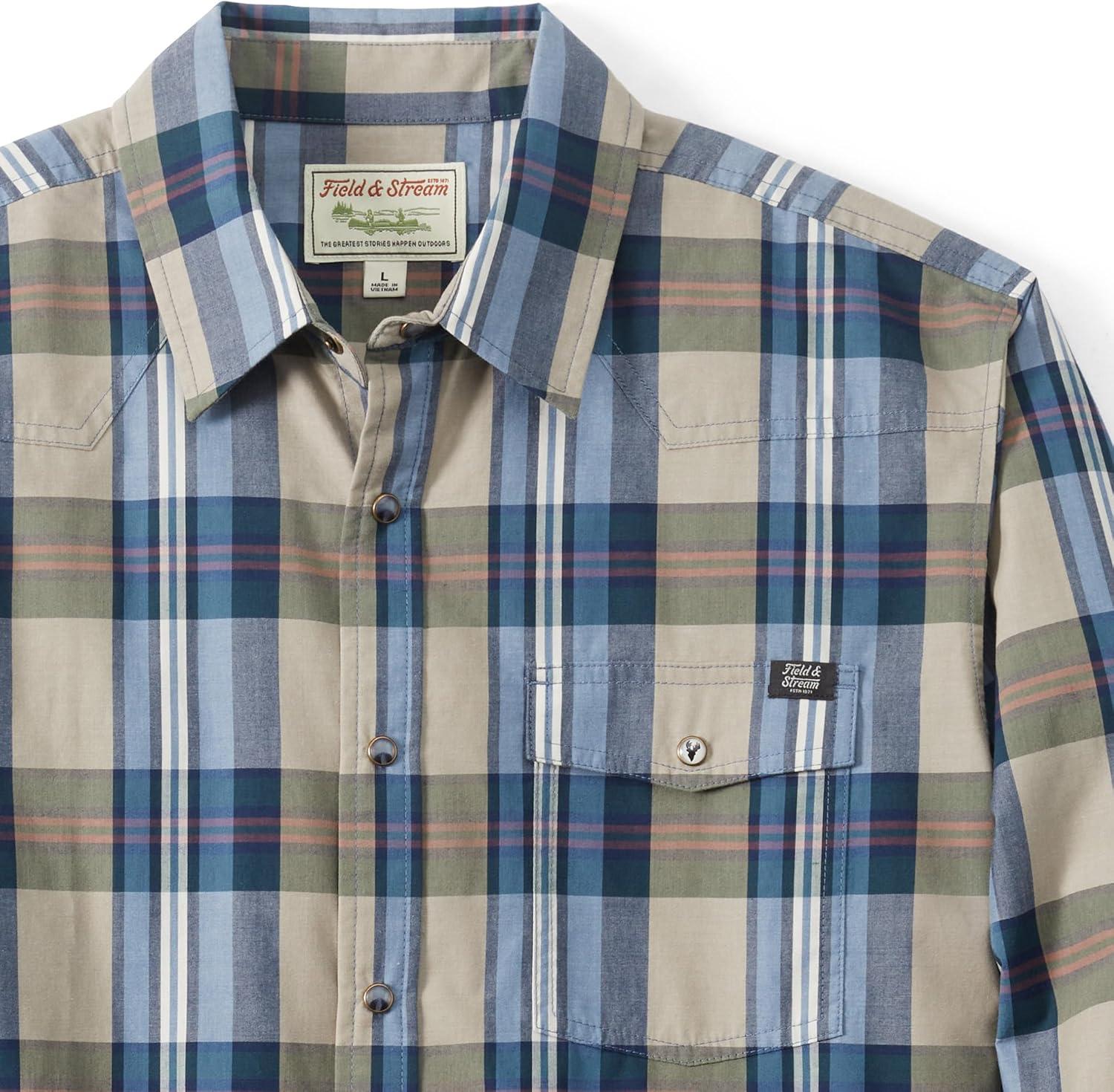 imageField ampamp Stream Mens Covey Back Long Sleeve Casual ShirtSeaside Plaid