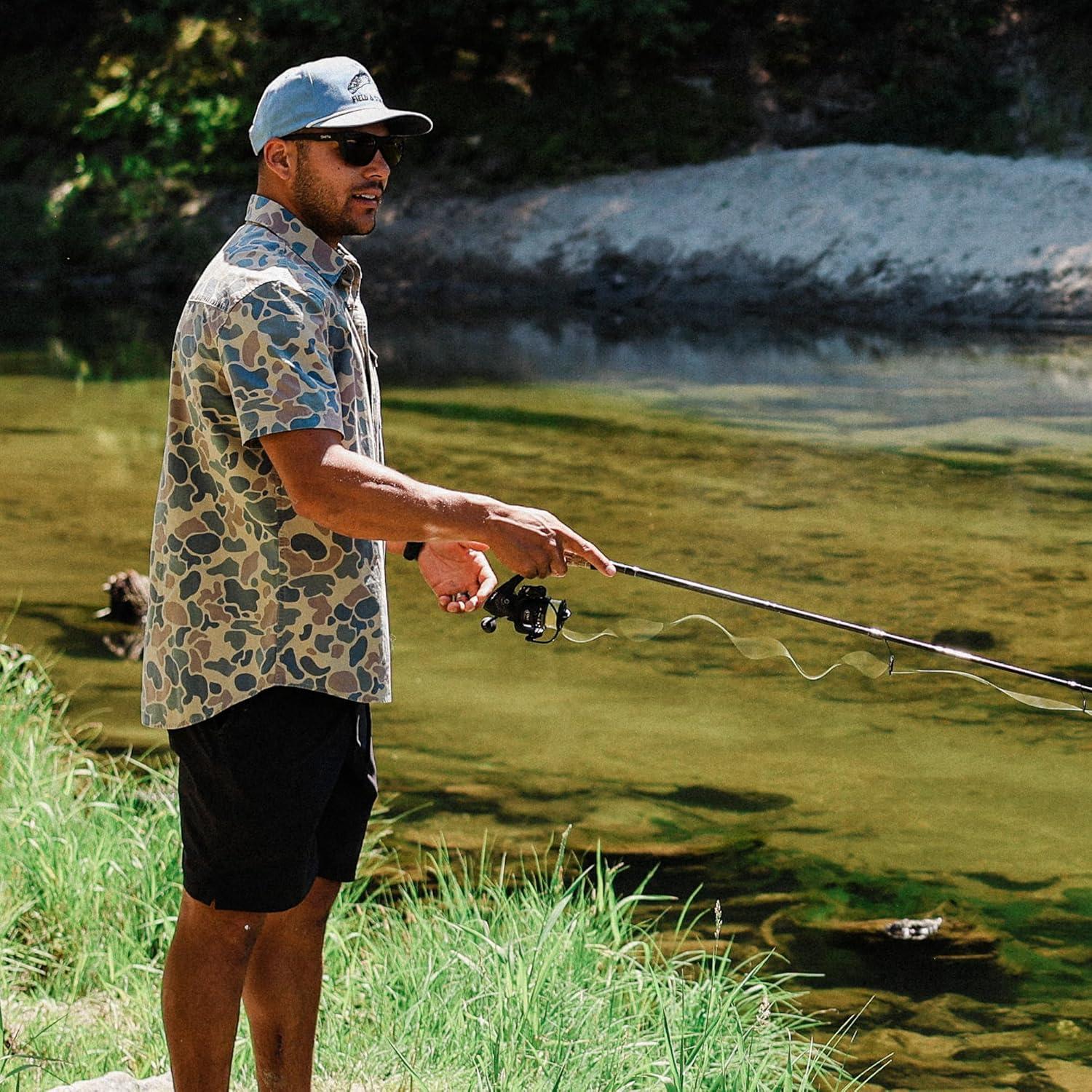 imageField ampamp Stream Mens Covey Back Short Sleeve Casual ShirtCamo