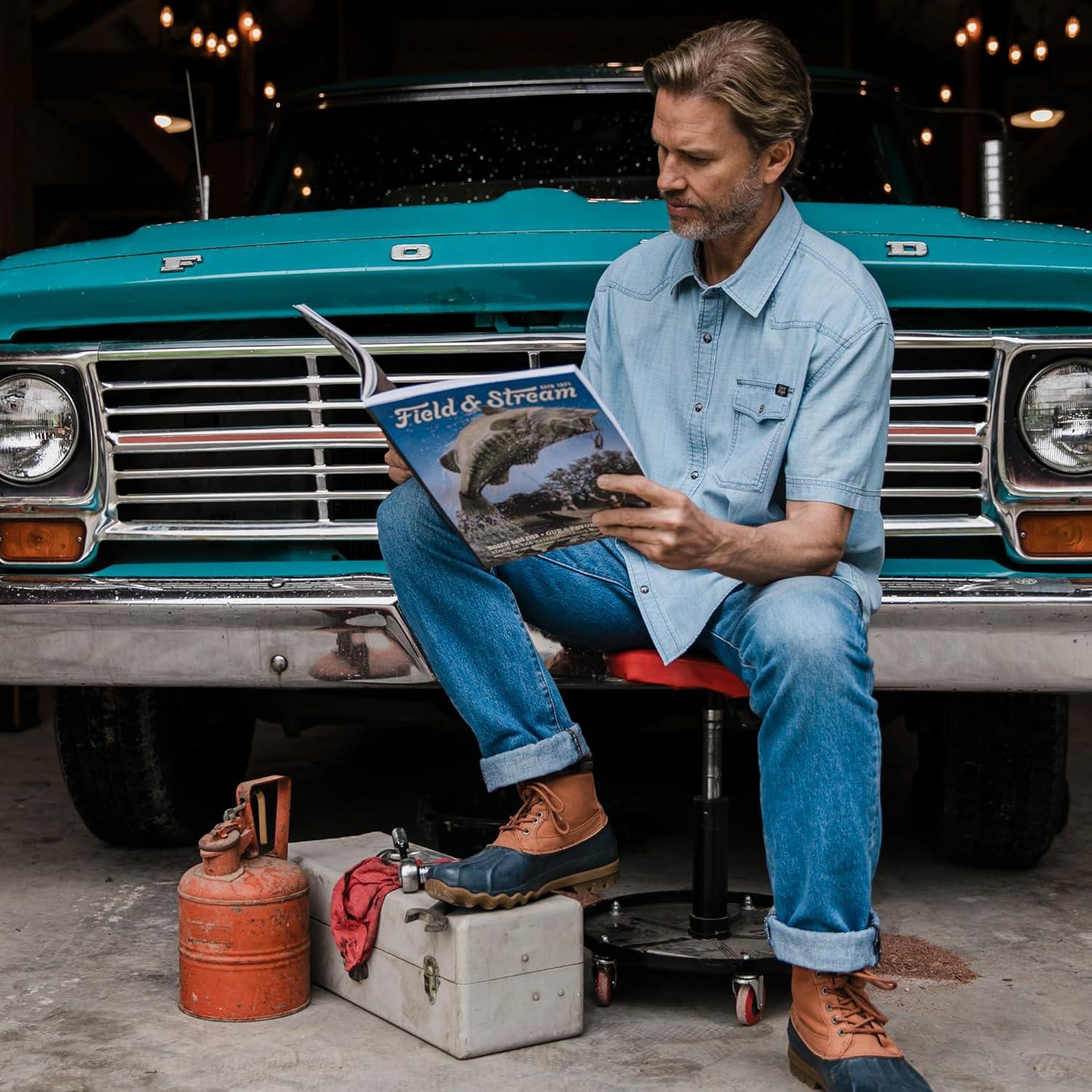 imageField ampamp Stream Mens Covey Back Short Sleeve Casual ShirtChambray