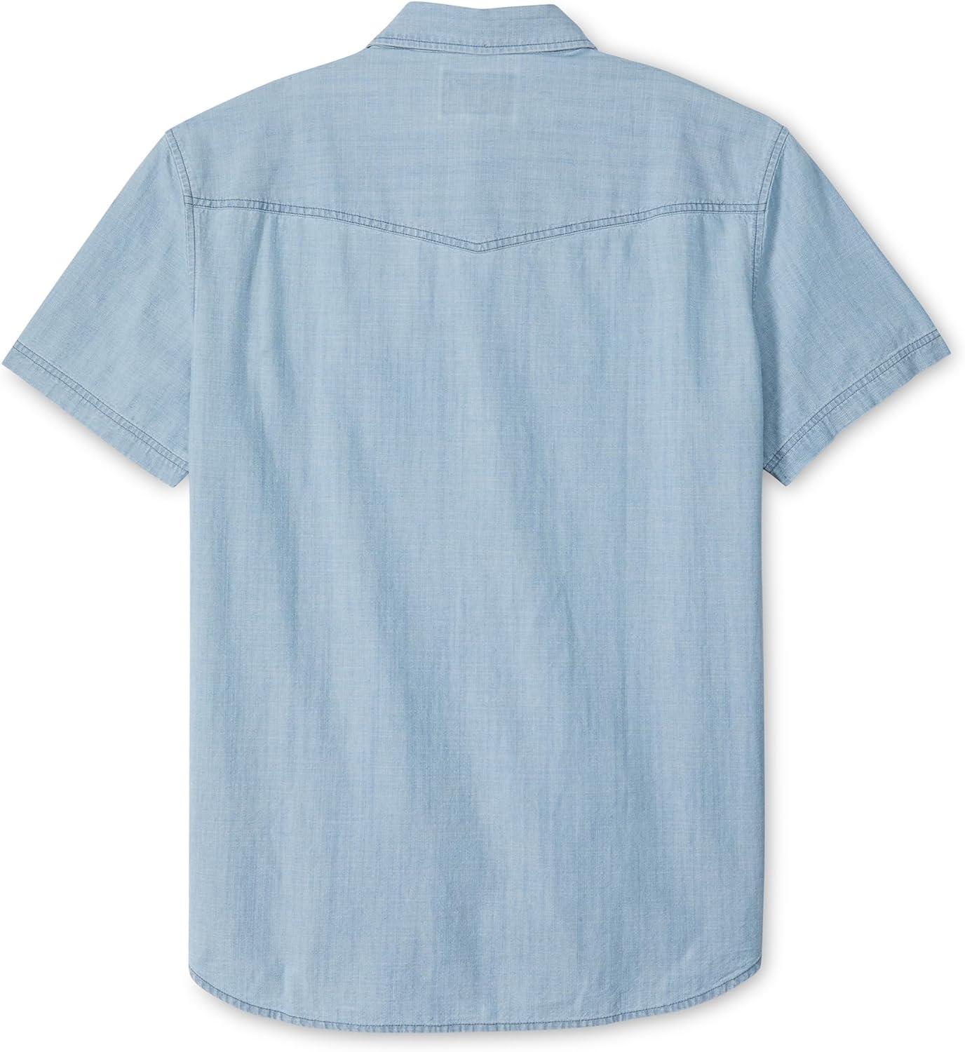 imageField ampamp Stream Mens Covey Back Short Sleeve Casual ShirtChambray