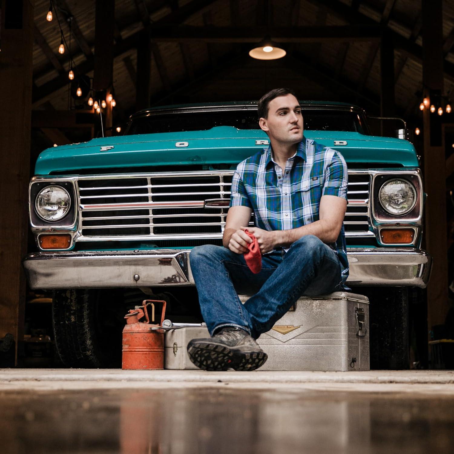 imageField ampamp Stream Mens Covey Back Short Sleeve Casual ShirtWaterfall Plaid