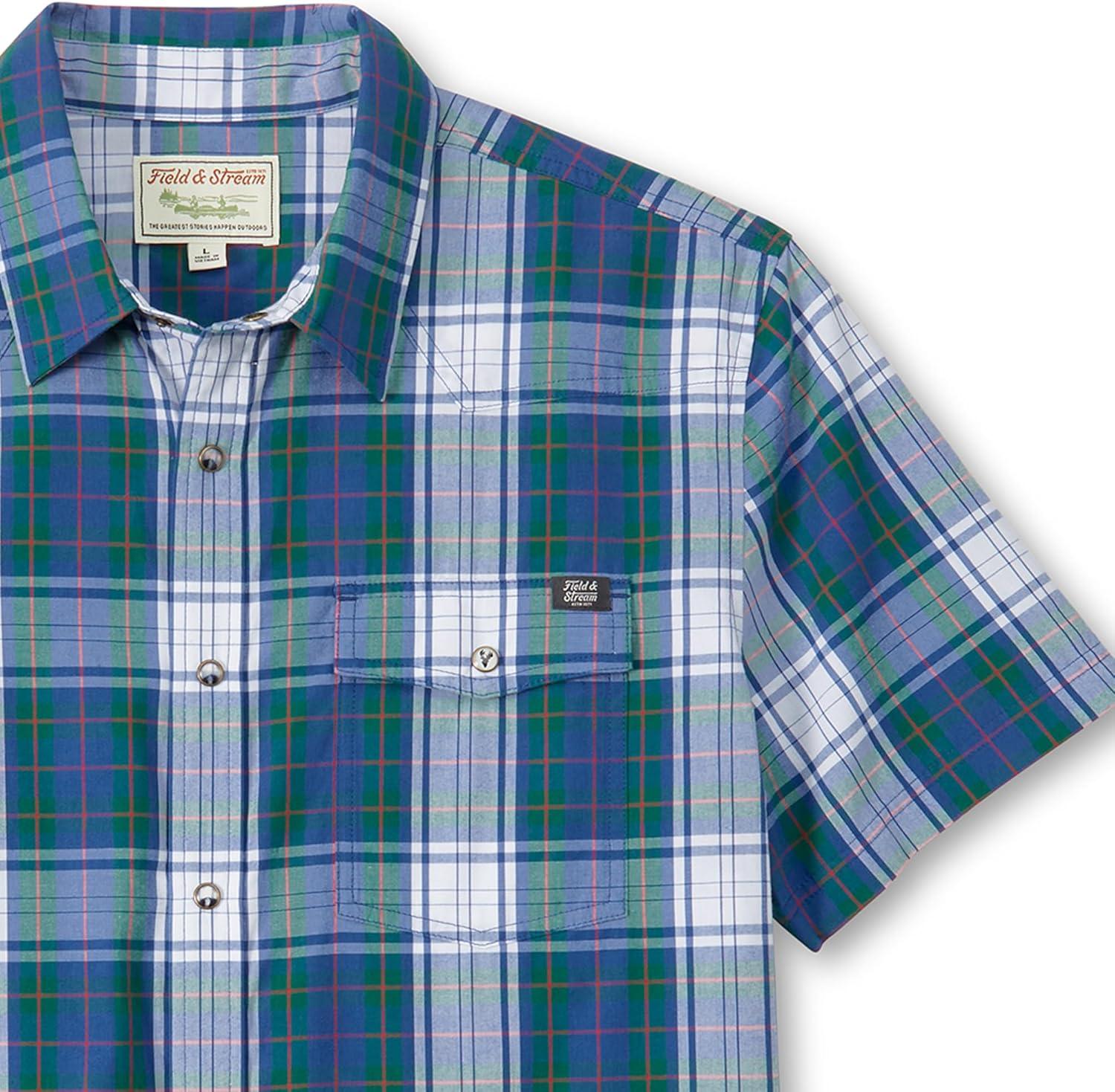imageField ampamp Stream Mens Covey Back Short Sleeve Casual ShirtWaterfall Plaid