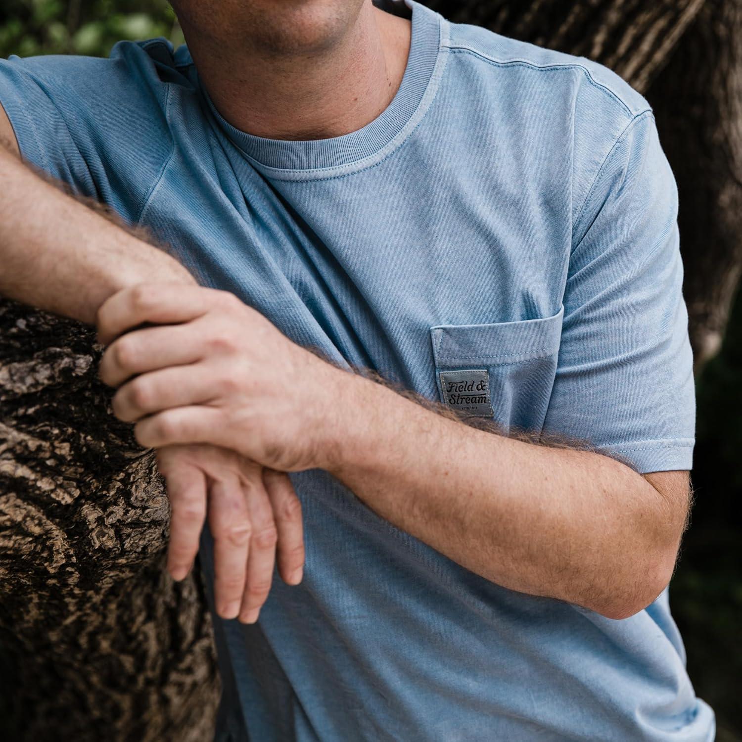 imageField ampamp Stream Mens Flush Out Short Sleeve Pocket TeeLight Blue