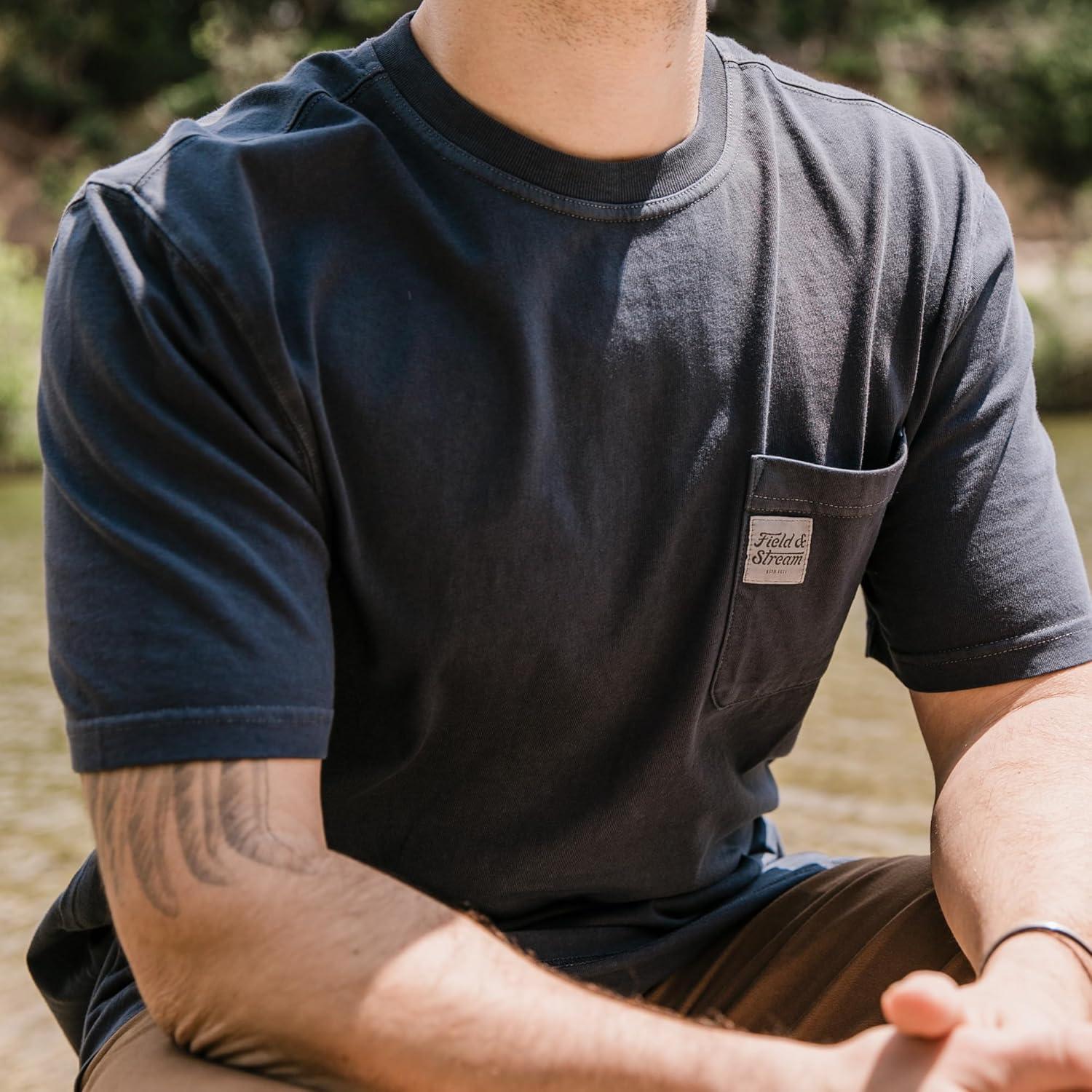 imageField ampamp Stream Mens Flush Out Short Sleeve Pocket TeeNavy Blue