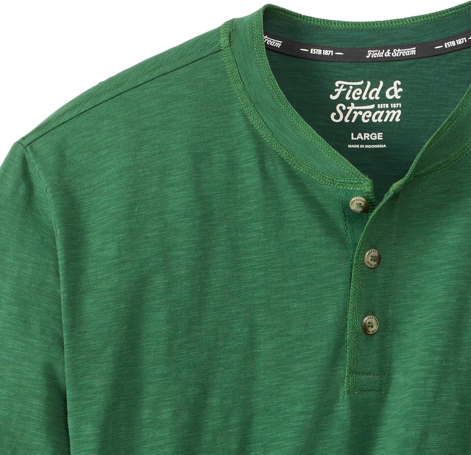 imageField ampamp Stream Mens Hemingway Long Sleeve HenleyField Green