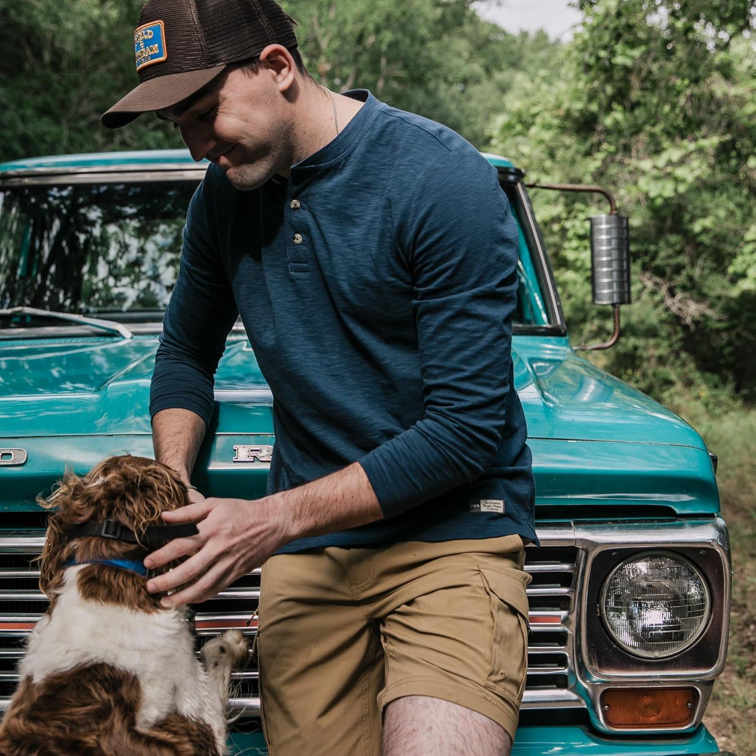 imageField ampamp Stream Mens Hemingway Long Sleeve HenleyNavy Blue