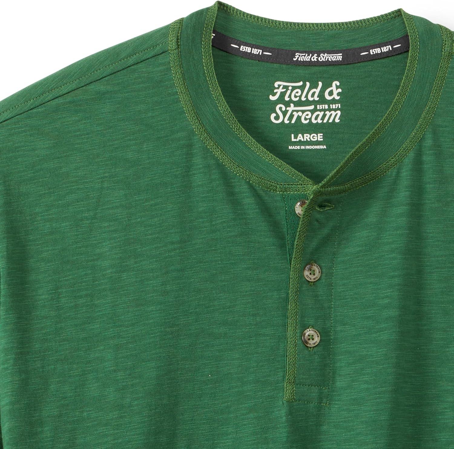 imageField ampamp Stream Mens Hemingway Short Sleeve HenleyField Green
