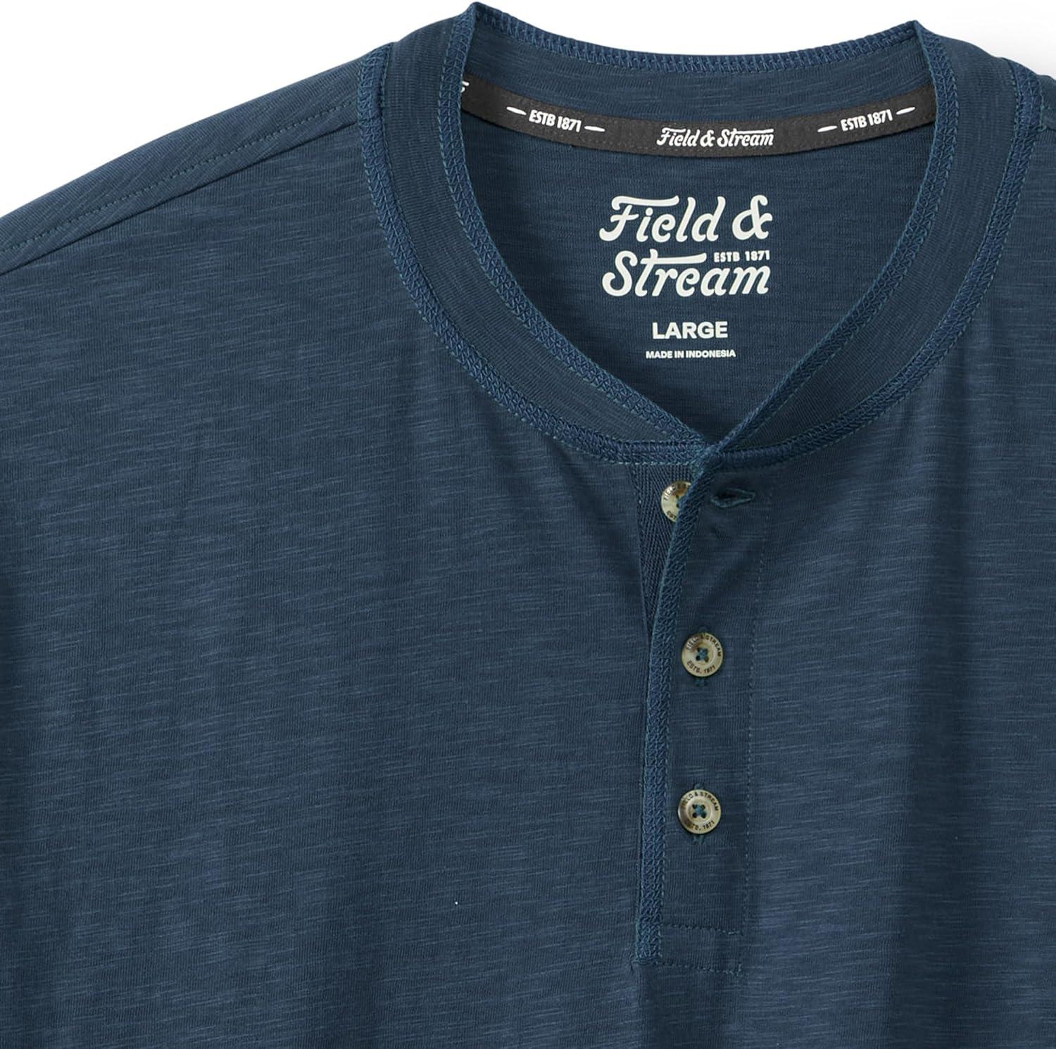 imageField ampamp Stream Mens Hemingway Short Sleeve HenleyNavy Blue