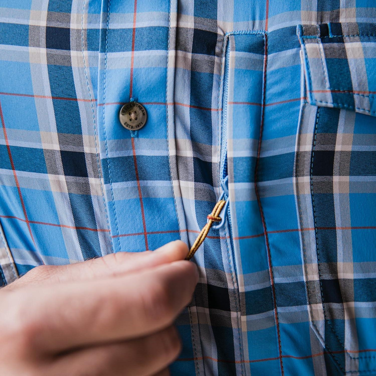 imageField ampamp Stream Mens Line Burner Long Sleeve Nylon Performance Fishing ShirtBluejay Plaid