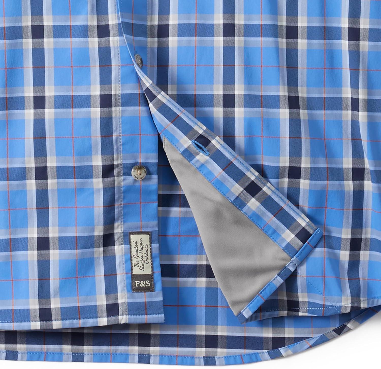 imageField ampamp Stream Mens Line Burner Long Sleeve Nylon Performance Fishing ShirtBluejay Plaid