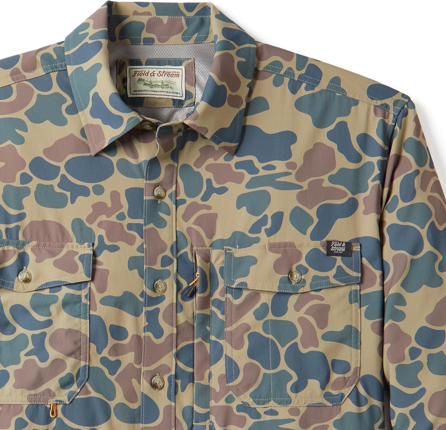 imageField ampamp Stream Mens Line Burner Long Sleeve Nylon Performance Fishing ShirtCamo