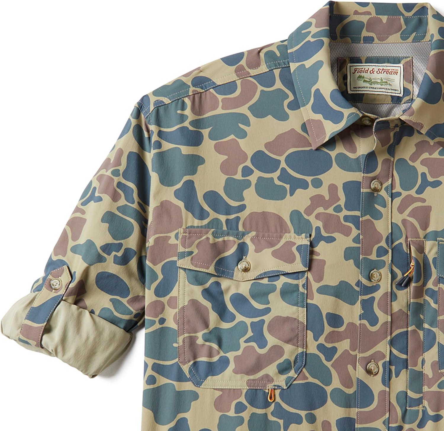 imageField ampamp Stream Mens Line Burner Long Sleeve Nylon Performance Fishing ShirtCamo