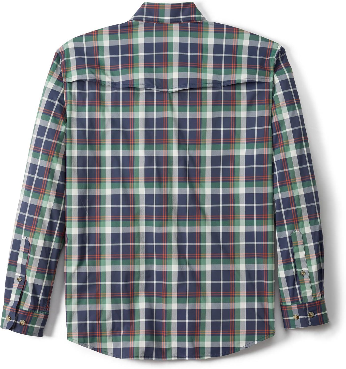 imageField ampamp Stream Mens Line Burner Long Sleeve Nylon Performance Fishing ShirtGrasshopper Plaid