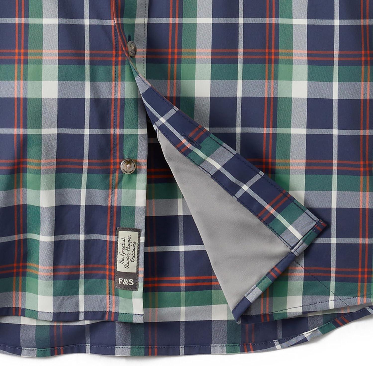 imageField ampamp Stream Mens Line Burner Long Sleeve Nylon Performance Fishing ShirtGrasshopper Plaid