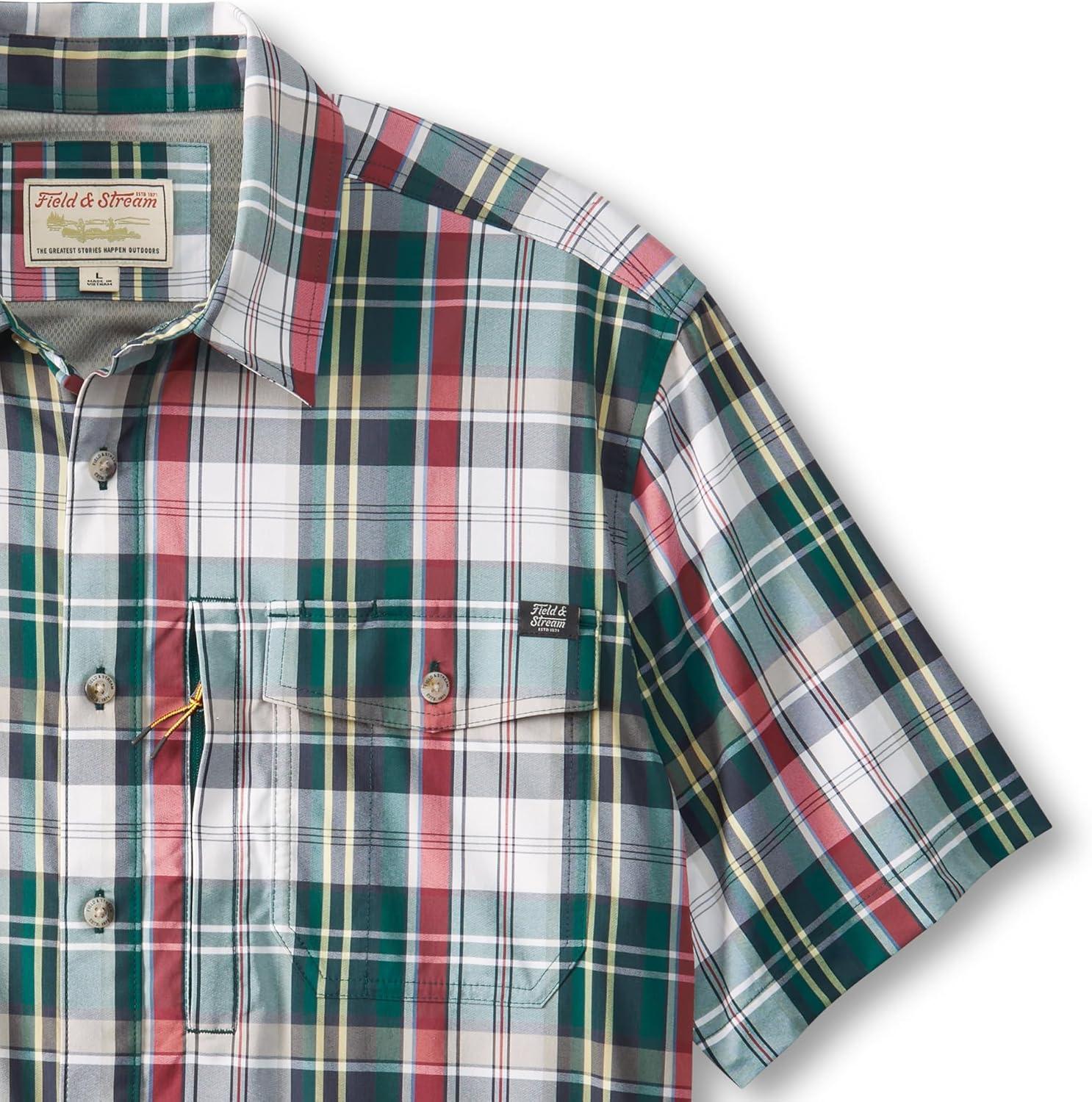 imageField ampamp Stream Mens Line Burner Short Sleeve Fishing Shirt Sunkissed PlaidAdventurous Plaid