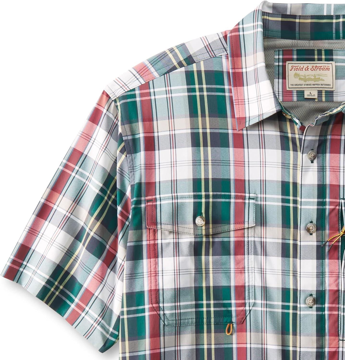 imageField ampamp Stream Mens Line Burner Short Sleeve Fishing Shirt Sunkissed PlaidAdventurous Plaid