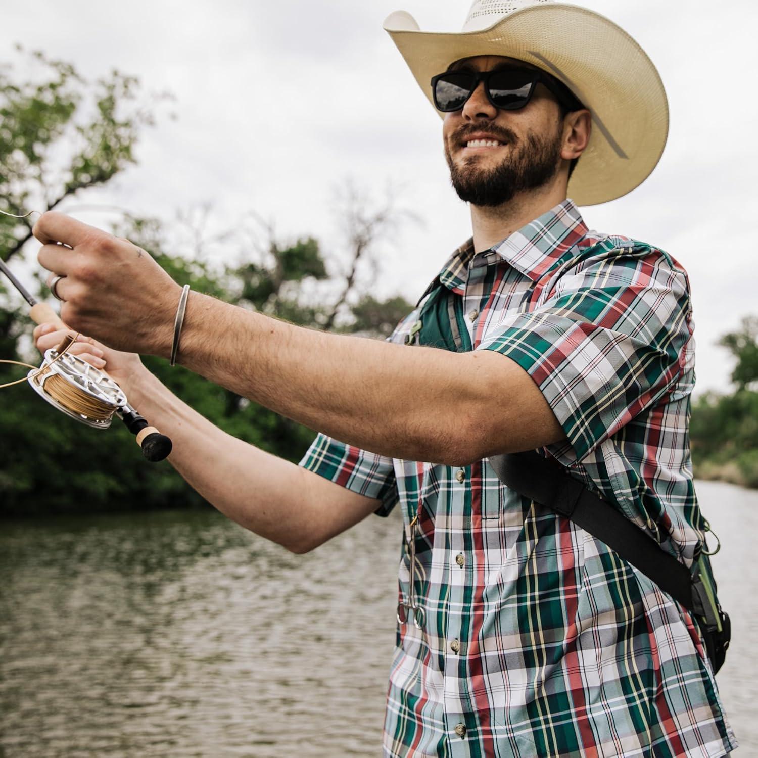 imageField ampamp Stream Mens Line Burner Short Sleeve Fishing Shirt Sunkissed PlaidAdventurous Plaid