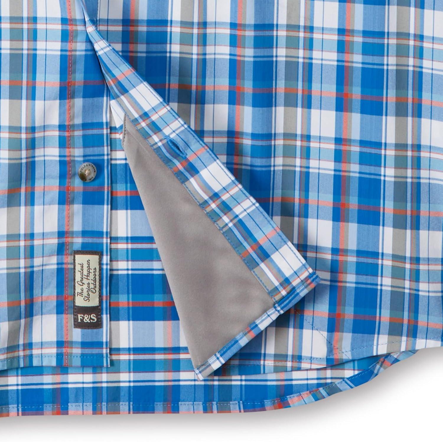 imageField ampamp Stream Mens Line Burner Short Sleeve Fishing Shirt Sunkissed PlaidFreshwater Plaid