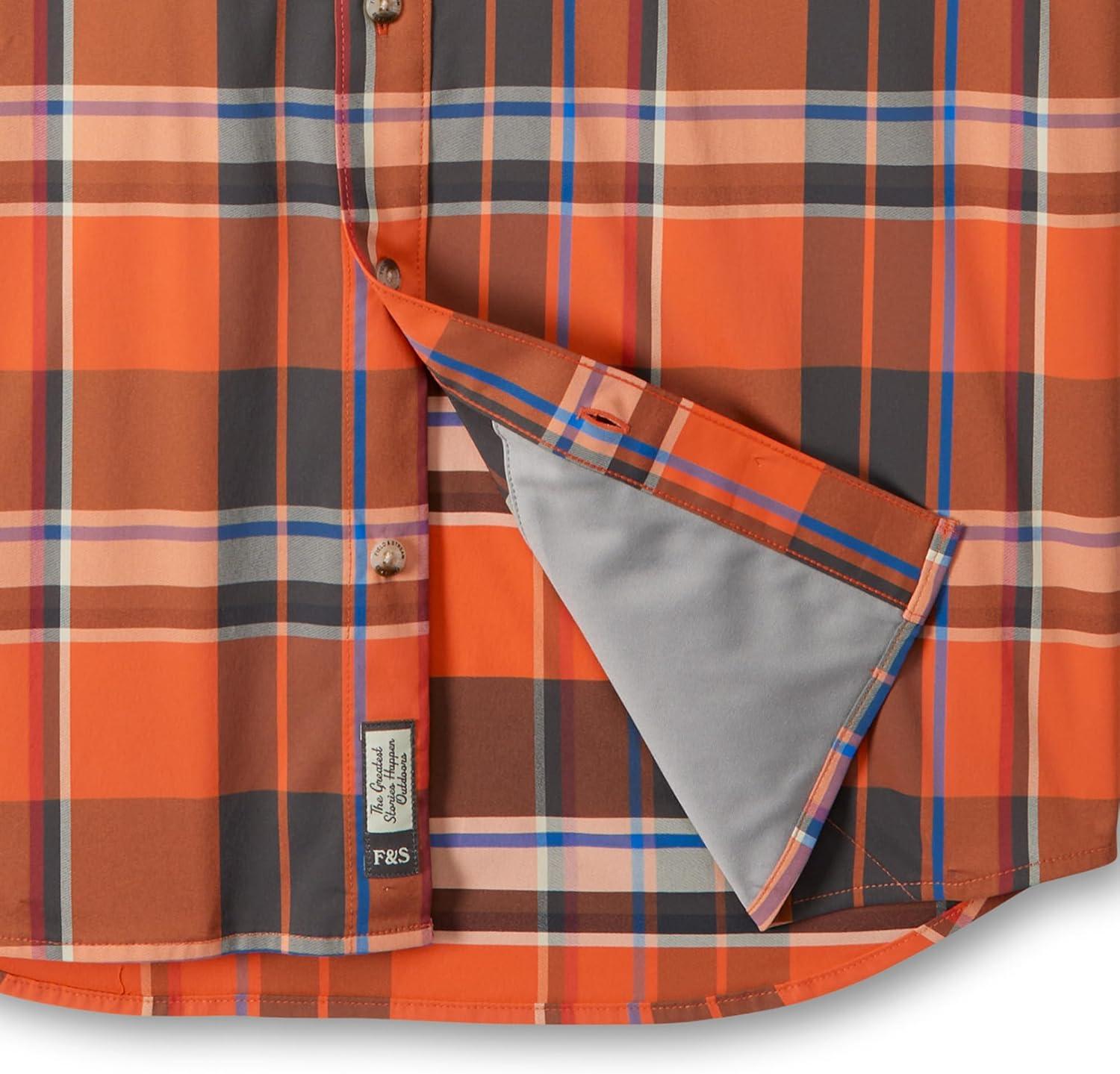 imageField ampamp Stream Mens Line Burner Short Sleeve Fishing Shirt Sunkissed PlaidSunkissed Plaid