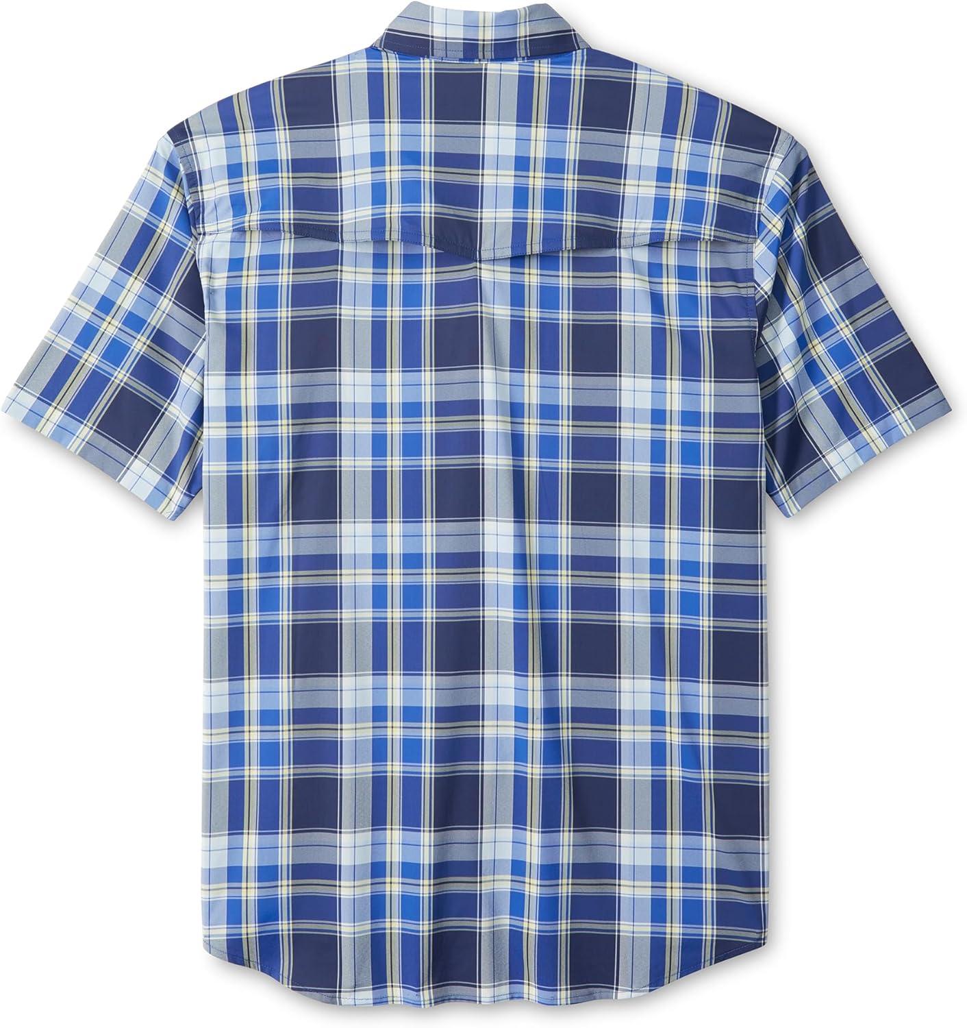 imageField ampamp Stream Mens Line Burner Short Sleeve Fishing Shirt Sunkissed PlaidUltramarine Plaid