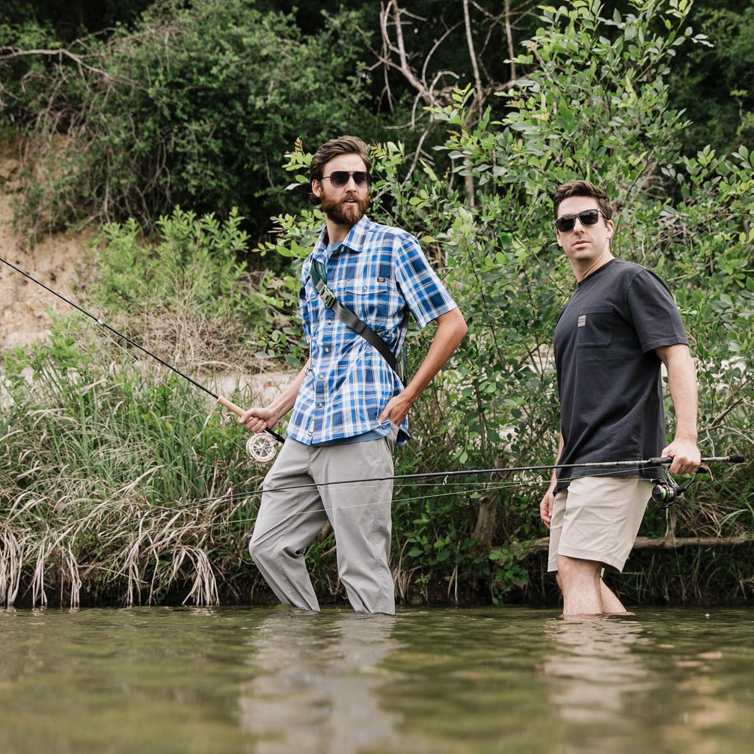 imageField ampamp Stream Mens Line Burner Short Sleeve Fishing Shirt Sunkissed PlaidUltramarine Plaid