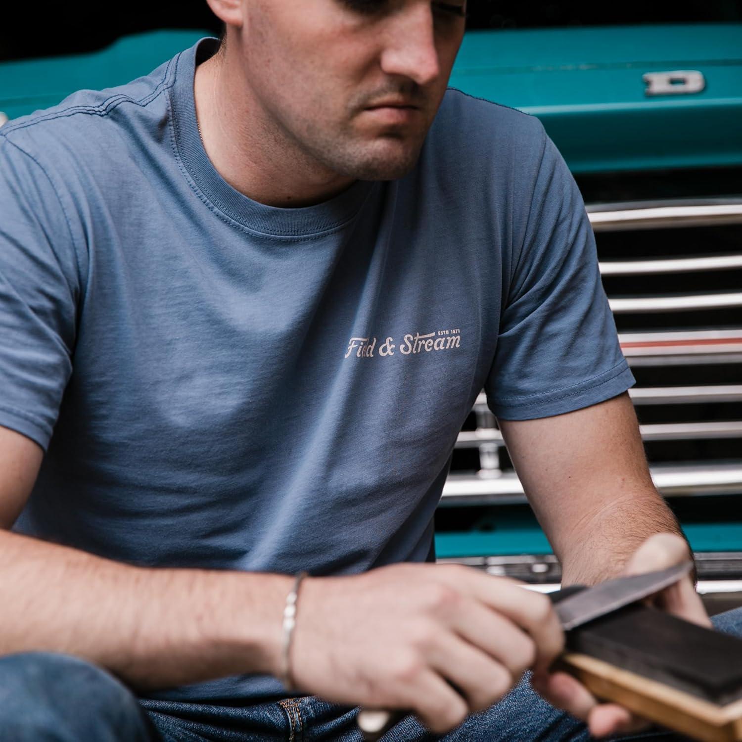 imageField ampamp Stream Mens Midweight Short Sleeve Graphic Tee ShirtBig Blue Catch