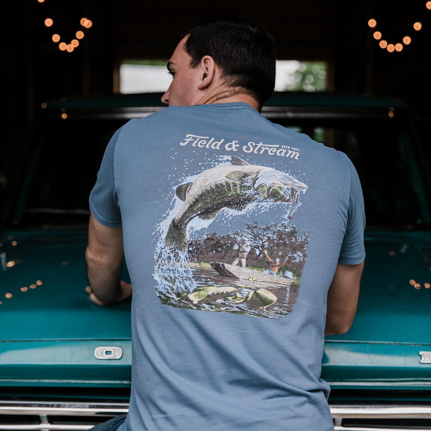 imageField ampamp Stream Mens Midweight Short Sleeve Graphic Tee ShirtBig Blue Catch