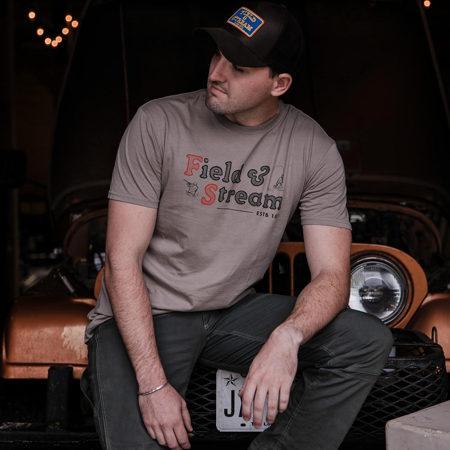 imageField ampamp Stream Mens Midweight Short Sleeve Graphic Tee ShirtClassic Grey