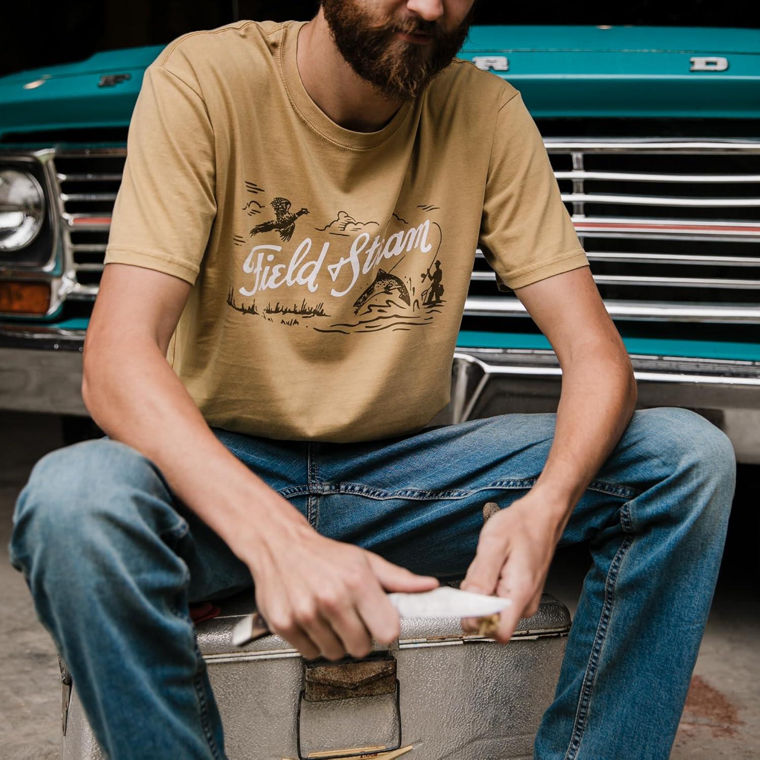 imageField ampamp Stream Mens Midweight Short Sleeve Graphic Tee ShirtGolden Hour