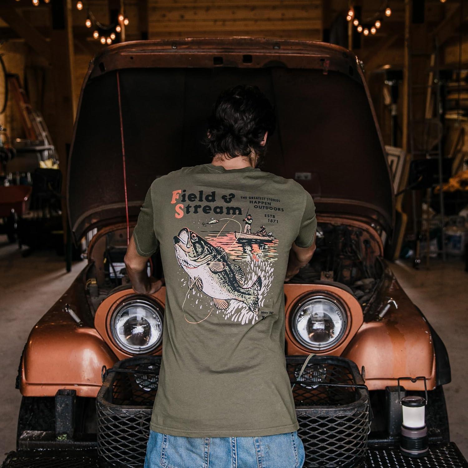 imageField ampamp Stream Mens Midweight Short Sleeve Graphic Tee ShirtGreen