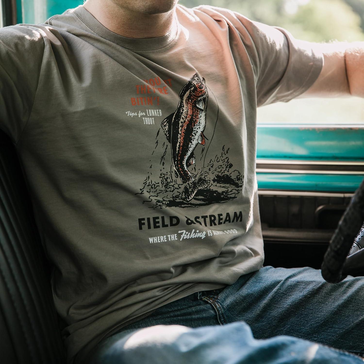 imageField ampamp Stream Mens Midweight Short Sleeve Graphic Tee ShirtGrey Catch