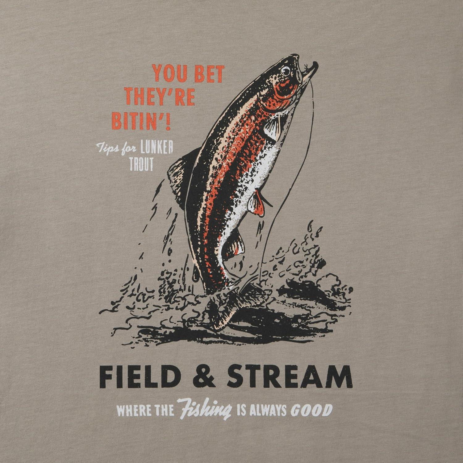 imageField ampamp Stream Mens Midweight Short Sleeve Graphic Tee ShirtGrey Catch