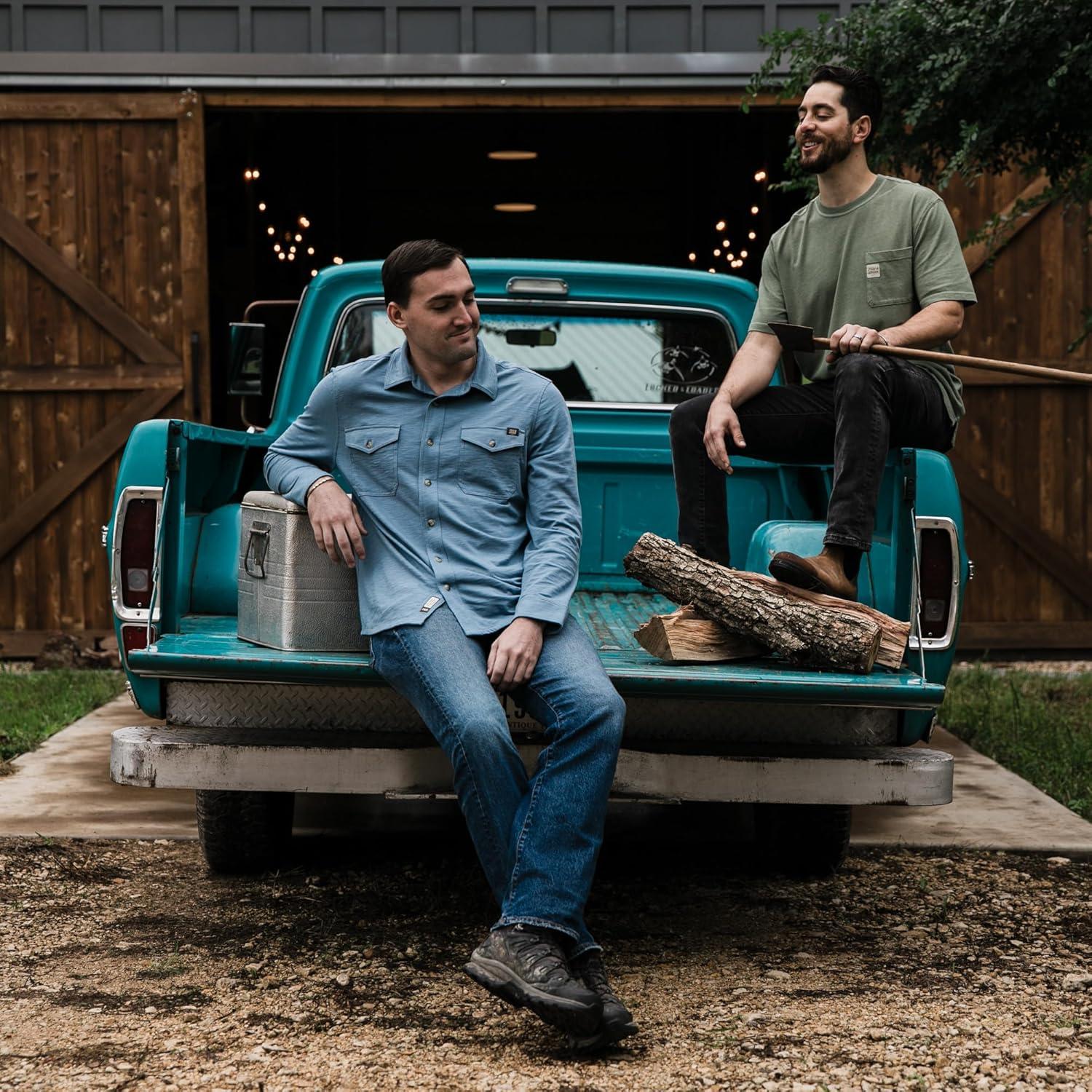 imageField ampamp Stream Mens Oceanliner Long Sleeve Knit ShirtSlate Blue