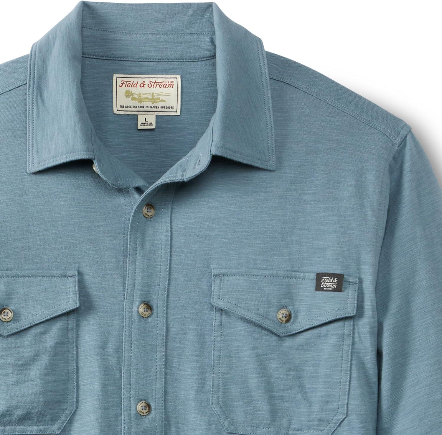 imageField ampamp Stream Mens Oceanliner Long Sleeve Knit ShirtSlate Blue