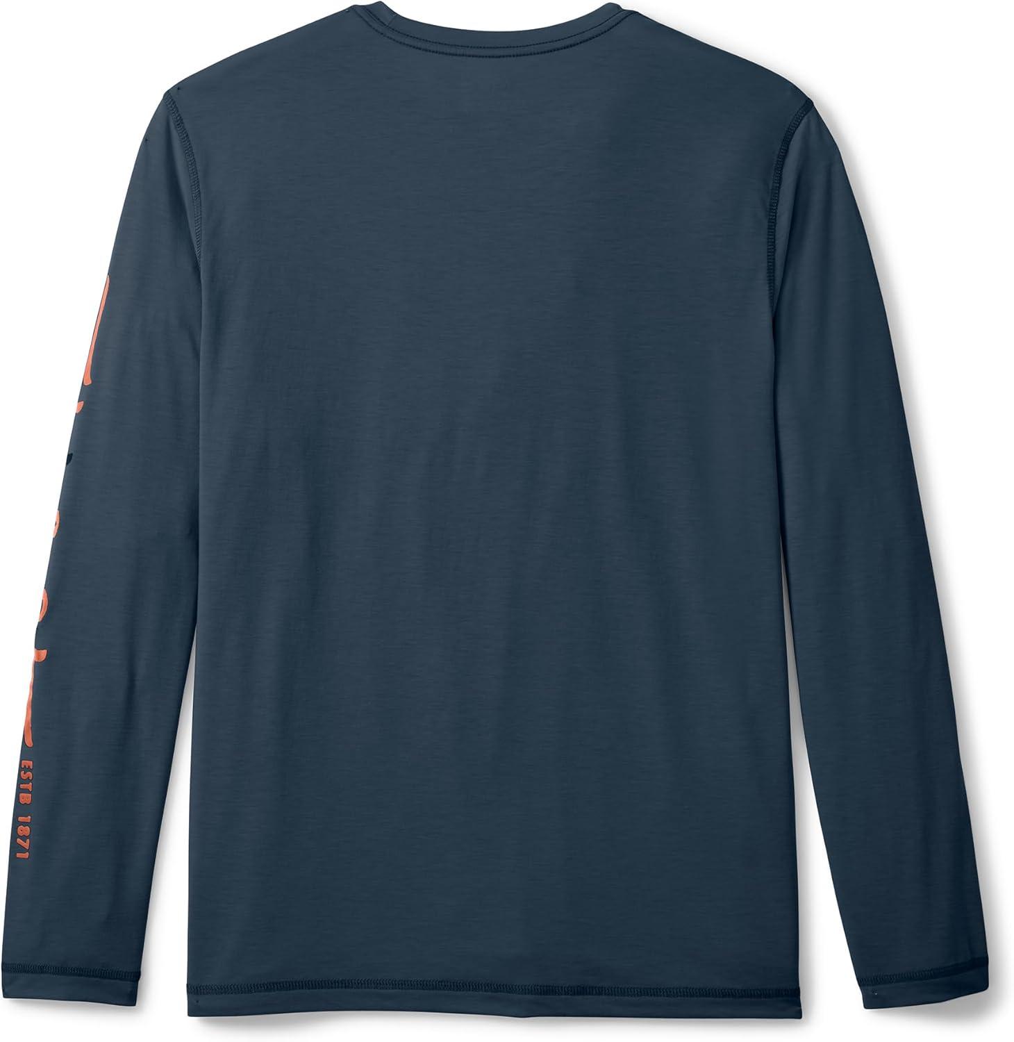 imageField ampamp Stream Mens Roll Cast Long Sleeve Performance Tee Shirt with DrireleaseNavy