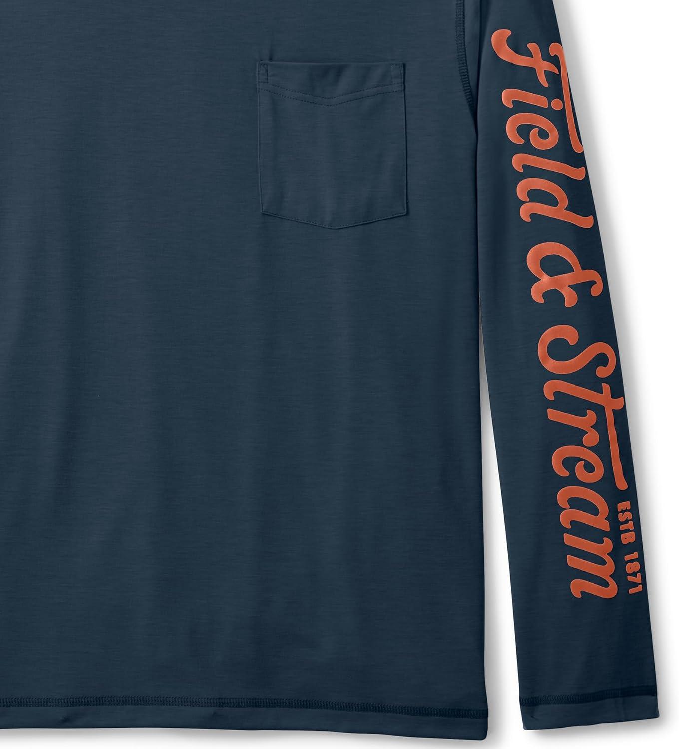 imageField ampamp Stream Mens Roll Cast Long Sleeve Performance Tee Shirt with DrireleaseNavy