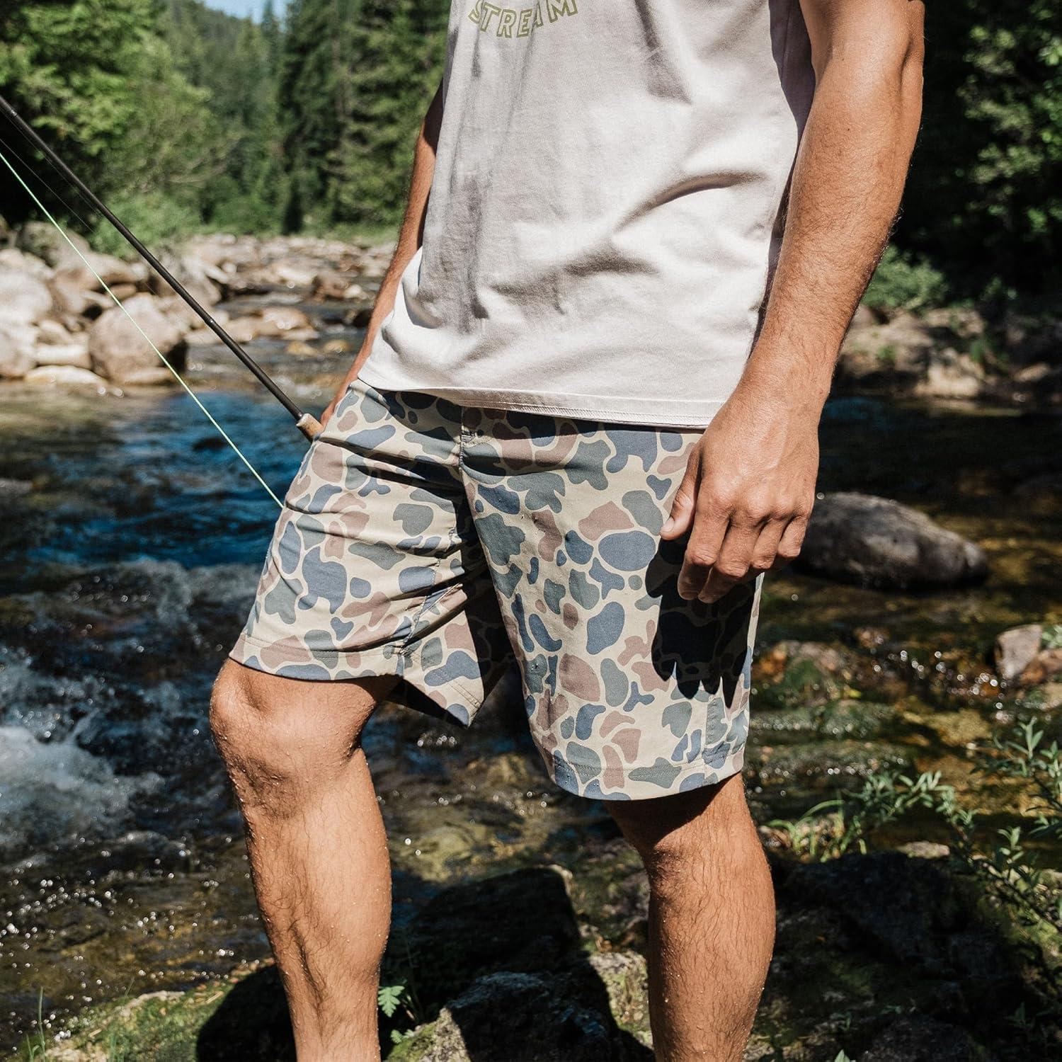 imageField ampamp Stream Mens Slinger Nylon Performance Fishing Shorts 9 Inch InseamCamo