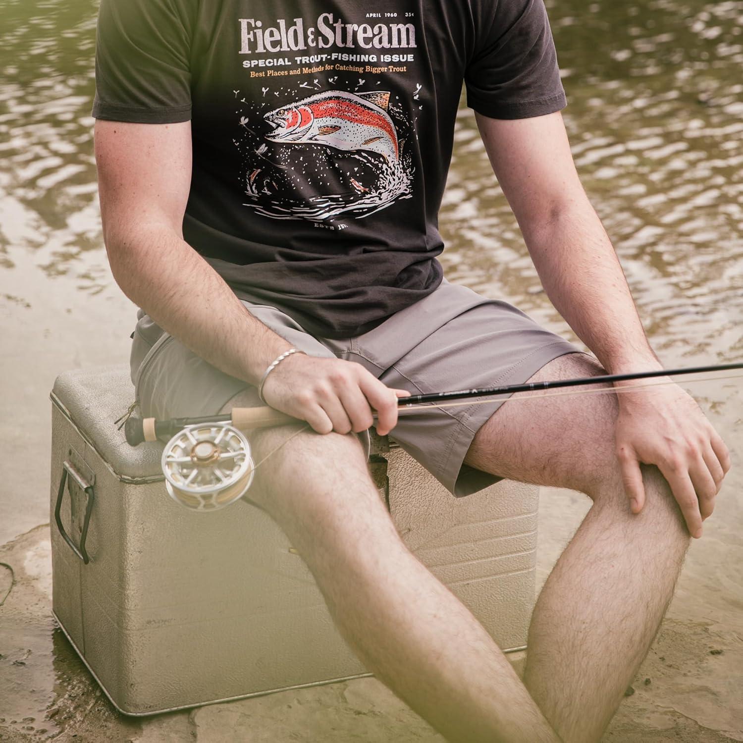 imageField ampamp Stream Mens Slinger Nylon Performance Fishing Shorts 9 Inch InseamLight Grey