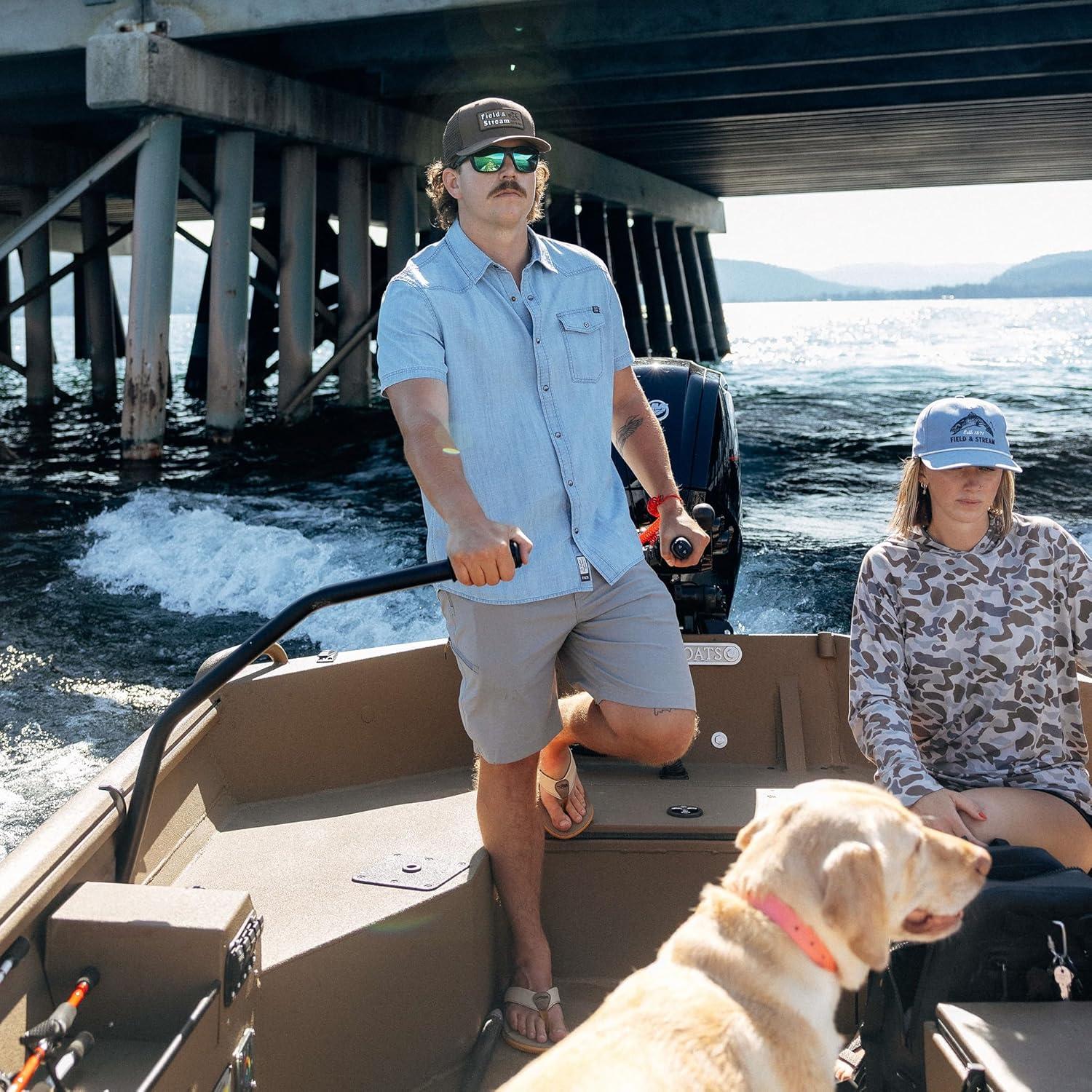 imageField ampamp Stream Mens Slinger Nylon Performance Fishing Shorts 9 Inch InseamLight Grey