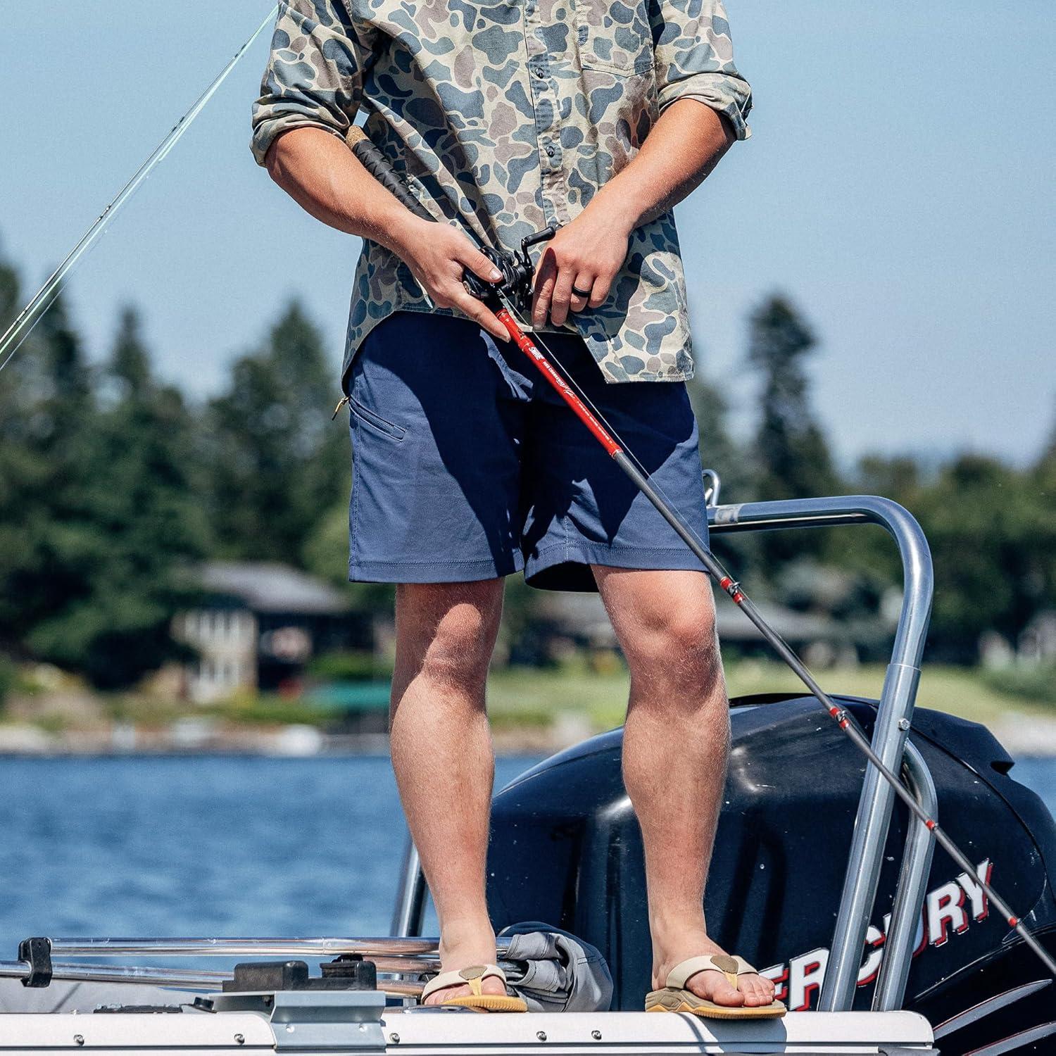 imageField ampamp Stream Mens Slinger Nylon Performance Fishing Shorts 9 Inch InseamNavy Blue