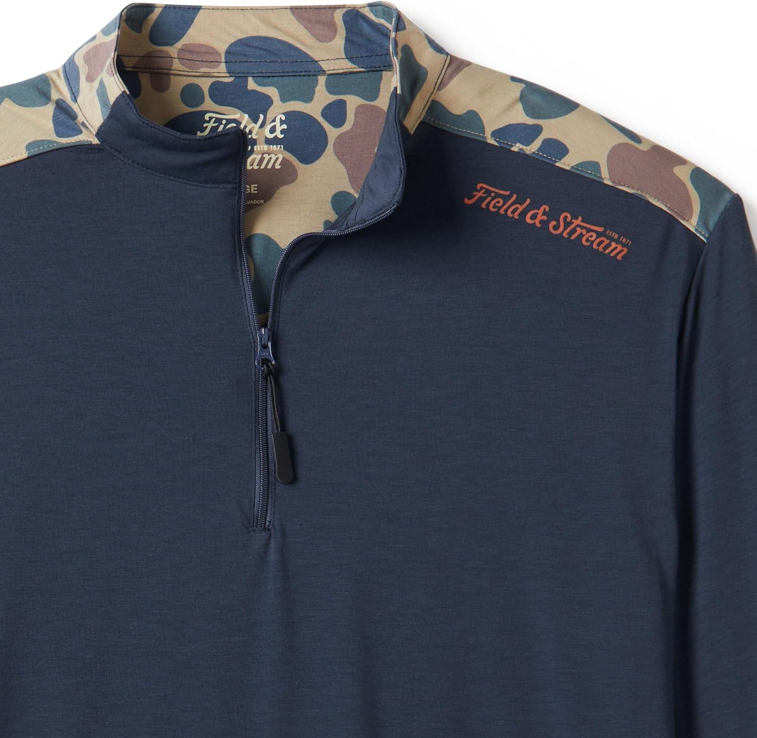imageField ampamp Stream Roll Cast Performance Quarter Zip with DrireleaseNavyCamo