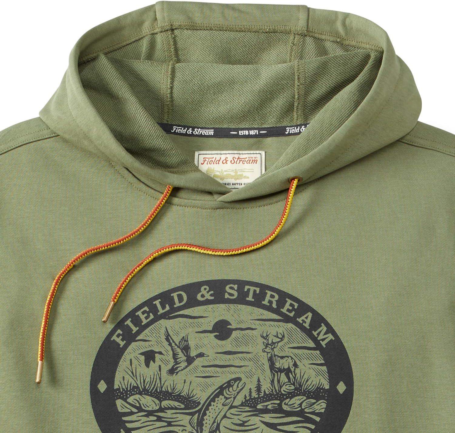 imageField ampamp Stream SkiffLive Short Sleeve French Terry Graphic HoodieOlive