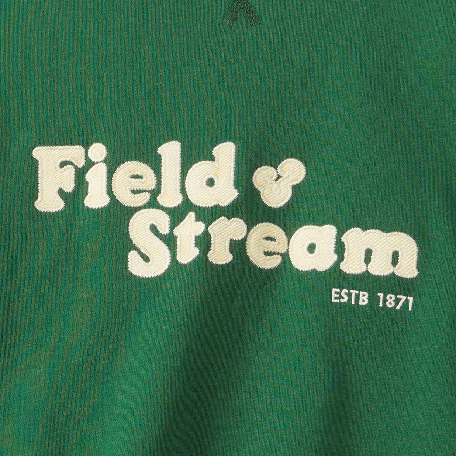 imageField ampamp Stream Tackle Twill Lightweight French Terry Applique CrewneckField Green